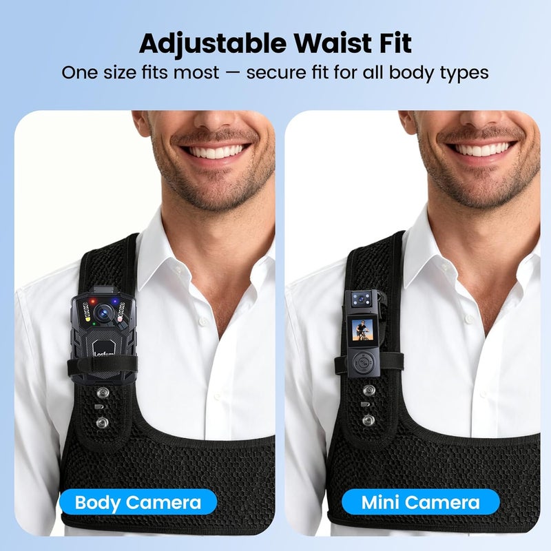 BOBLOV Dual Shoulder Mount, Body Worn Camera Vest Mount, for All Brand Body Cam, Wearable Body Camera Mount with Adjust Board for Law Enforcement, Free Hands for Video Record (Wide) - Image 3